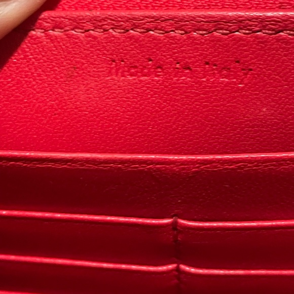 Celine Red Python Lambskin Large Zip Around Multifunctional wallet with COA - Picture 10 of 15